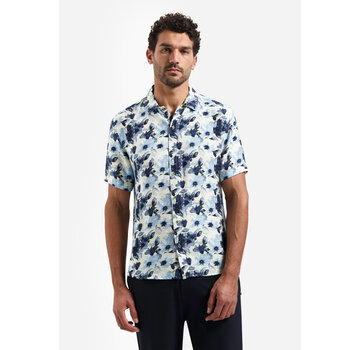 No Excess No Excess Shirt Short Sleeve Stretch Allover Printed Blue (31460340 - 030)
