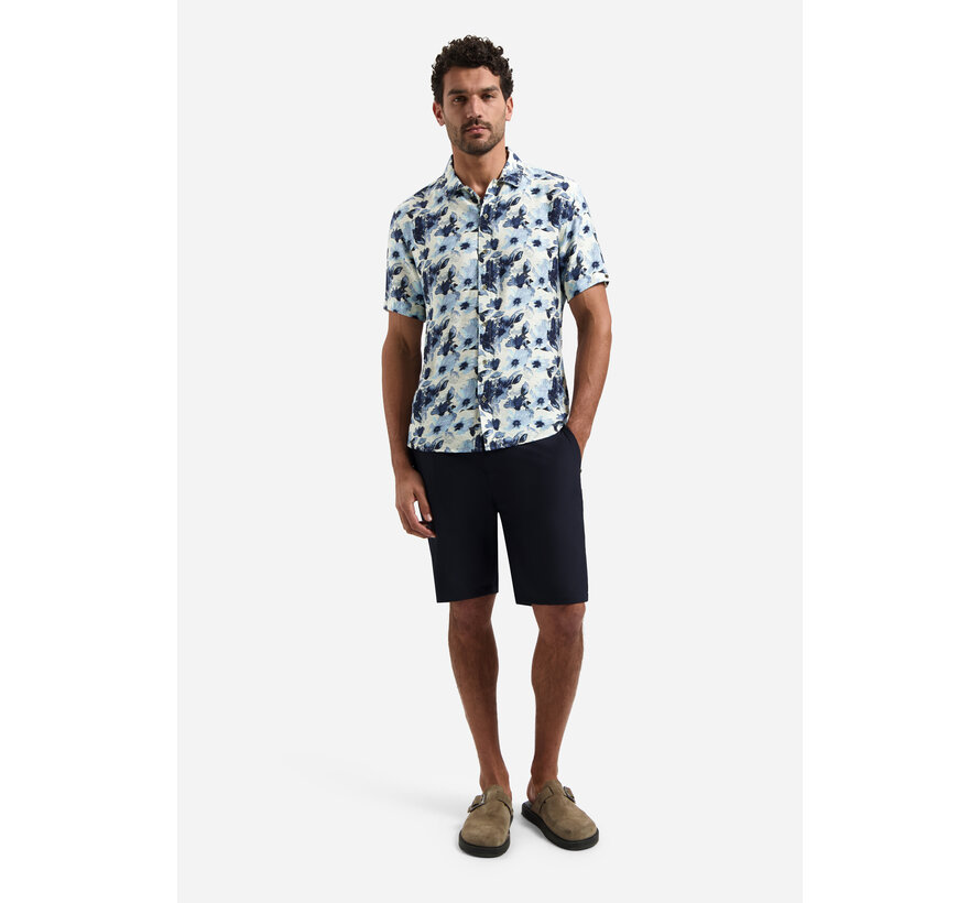 No Excess Shirt Short Sleeve Stretch Allover Printed Blue (31460340 - 030)