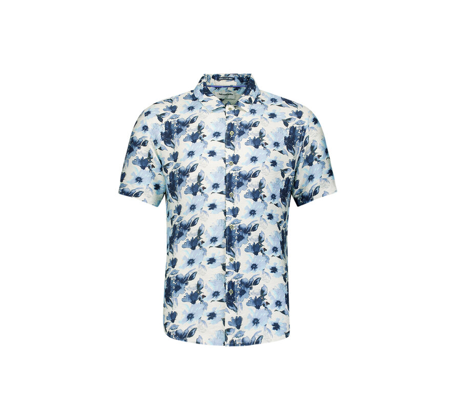 No Excess Shirt Short Sleeve Stretch Allover Printed Blue (31460340 - 030)