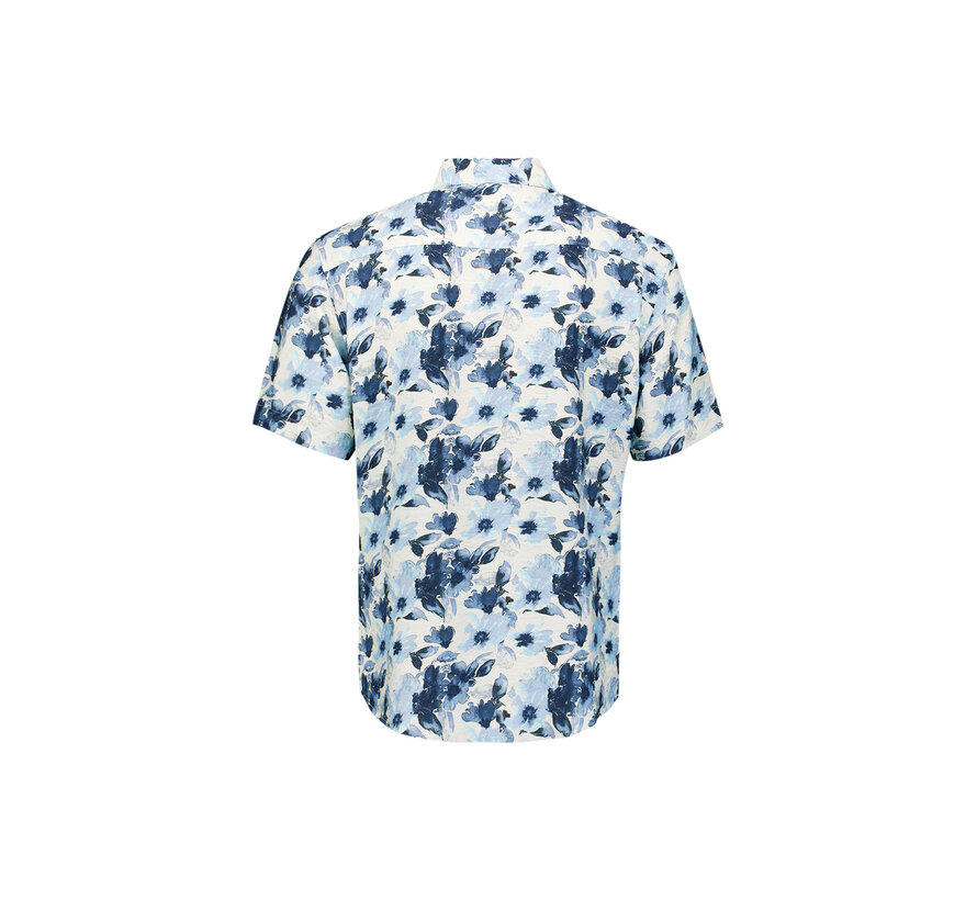 No Excess Shirt Short Sleeve Stretch Allover Printed Blue (31460340 - 030)