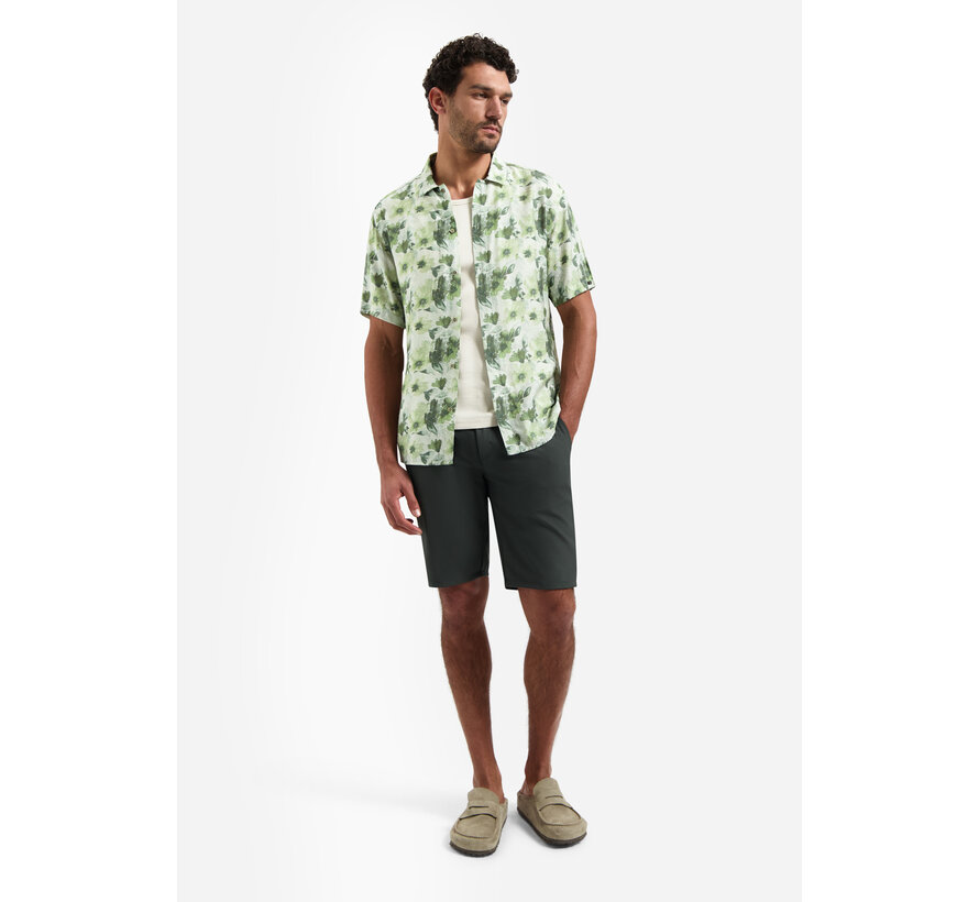 No Excess Shirt Short Sleeve Stretch Allover Printed Green (31460340 - 050)