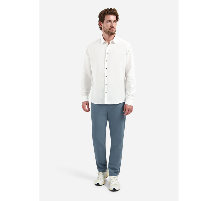 No Excess Shirt With Linen White (31470213SN - 010)