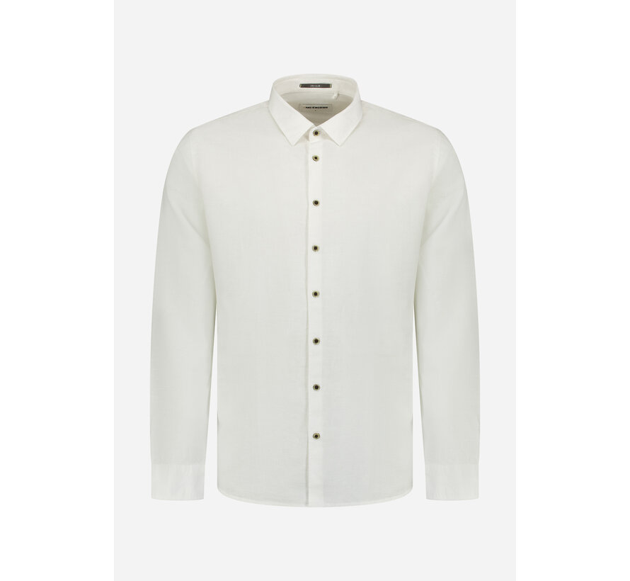 No Excess Shirt With Linen White (31470213SN - 010)