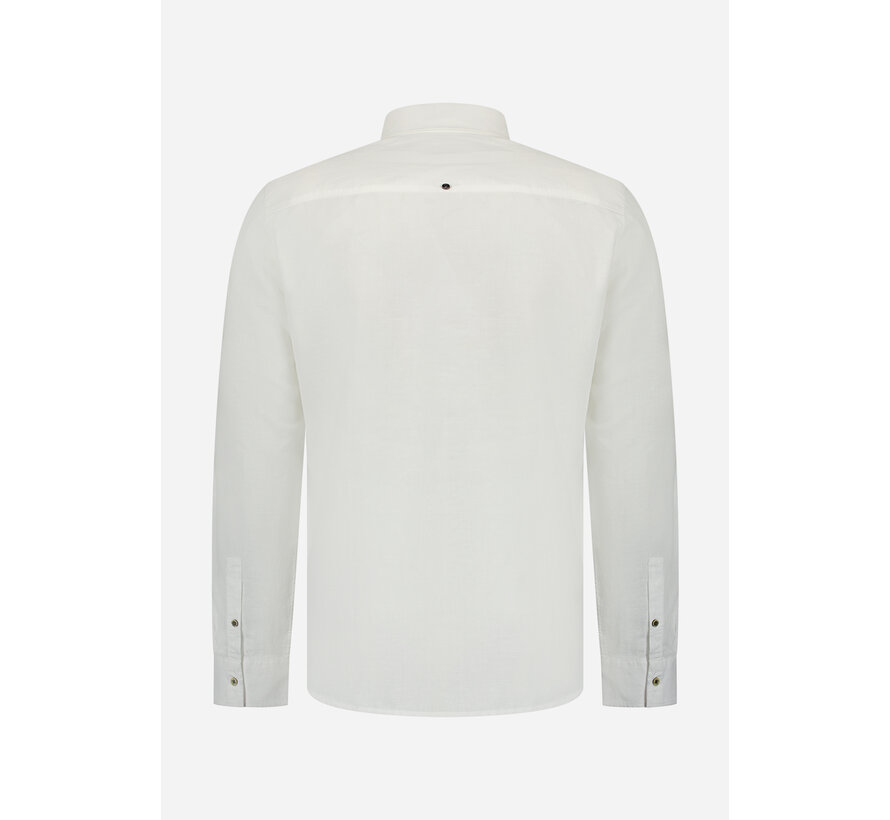 No Excess Shirt With Linen White (31470213SN - 010)