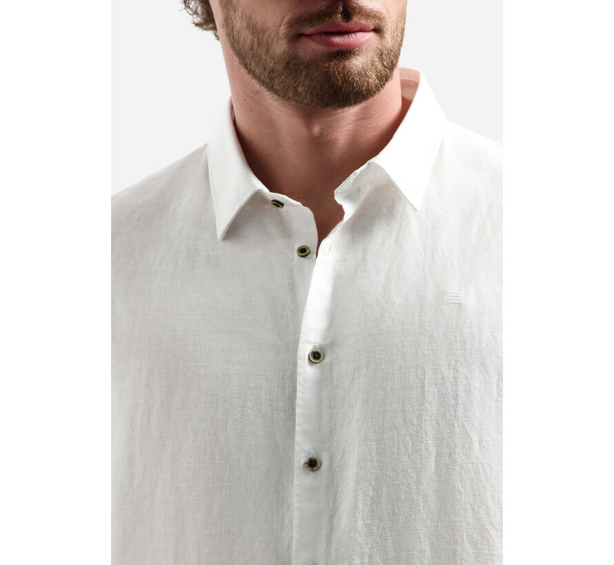 No Excess Shirt With Linen White (31470213SN - 010)