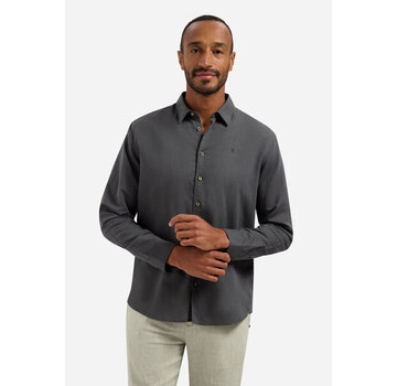 No Excess No Excess Shirt With Linen Dark Steel (31470213SN - 124)