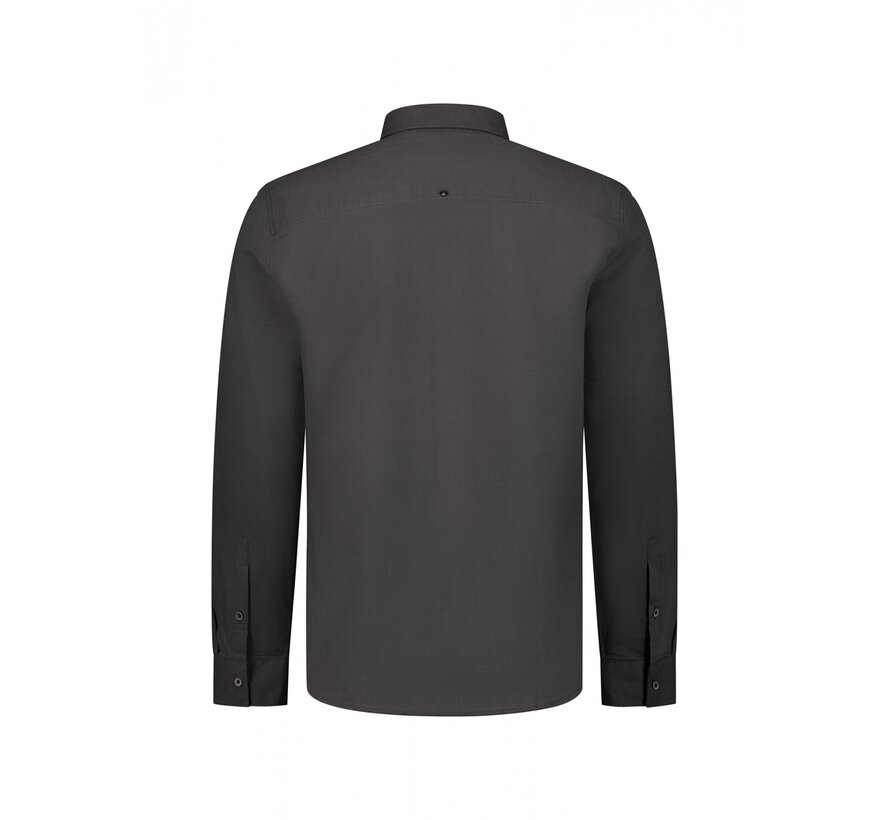 No Excess Shirt With Linen Dark Steel (31470213SN - 124)
