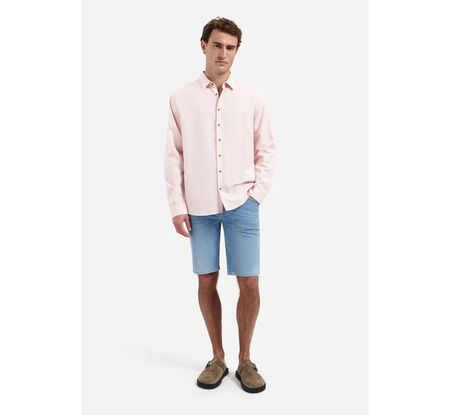 No Excess Shirt With Linen Soft Pink (31470213SN - 163)