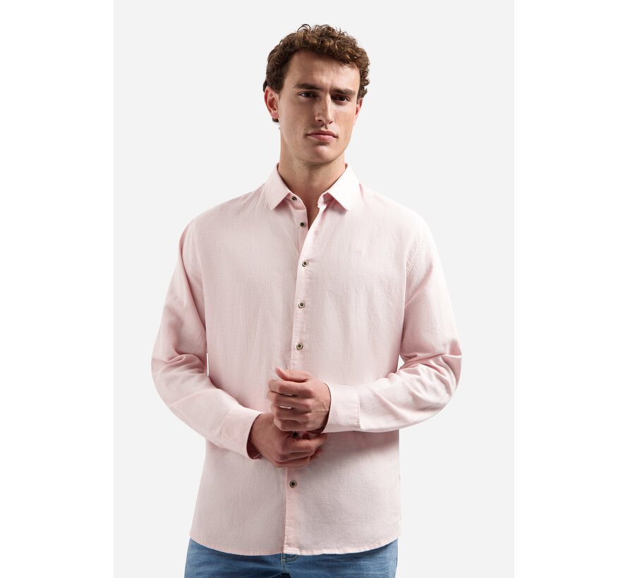 No Excess Shirt With Linen Soft Pink (31470213SN - 163)
