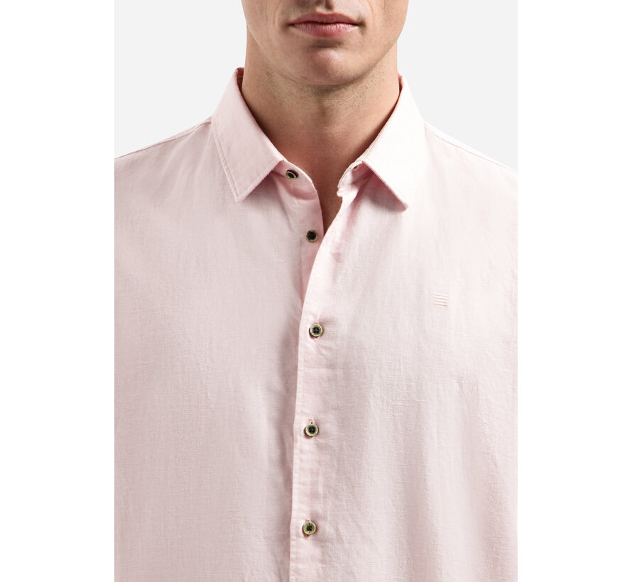 No Excess Shirt With Linen Soft Pink (31470213SN - 163)