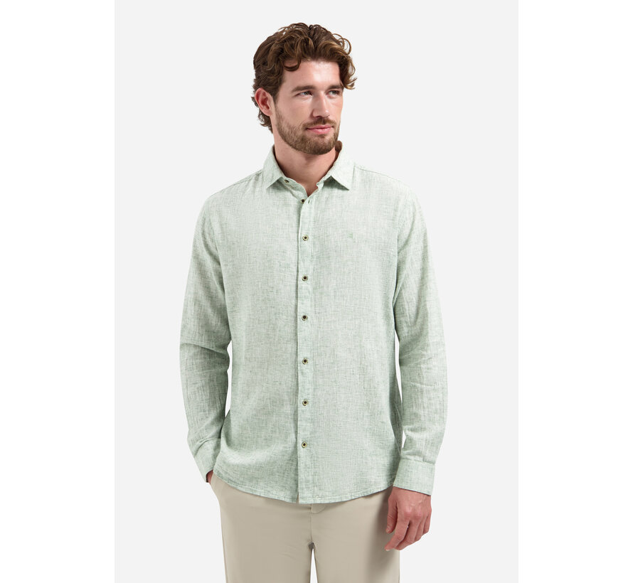 No Excess Shirt Two Tone With Linen Green (31470223 - 050)