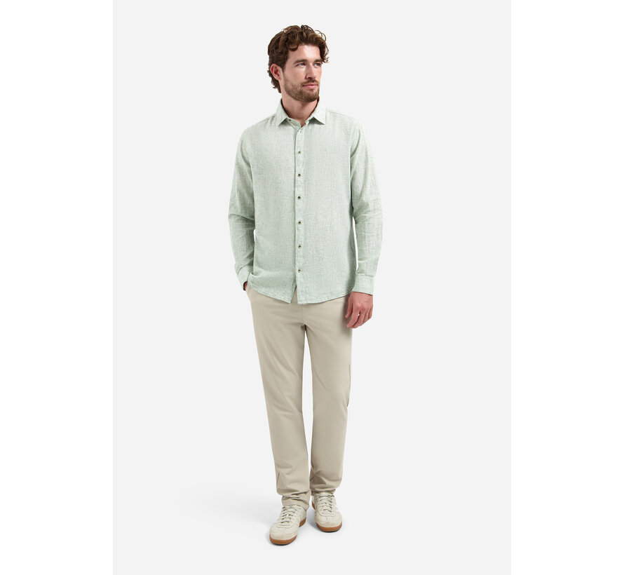 No Excess Shirt Two Tone With Linen Green (31470223 - 050)