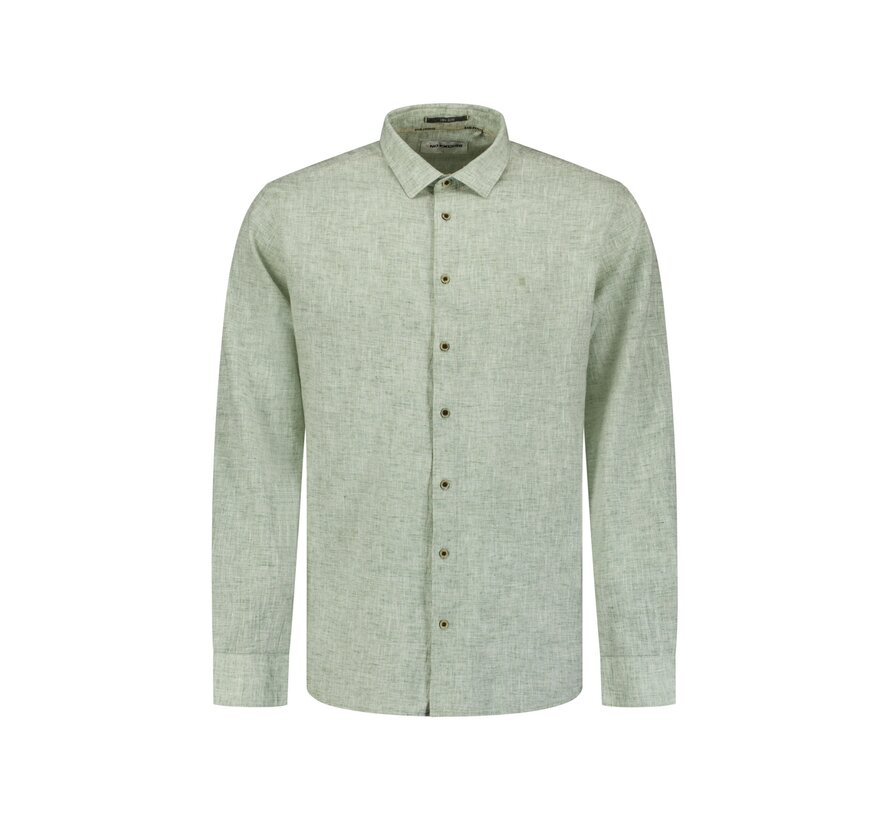 No Excess Shirt Two Tone With Linen Green (31470223 - 050)