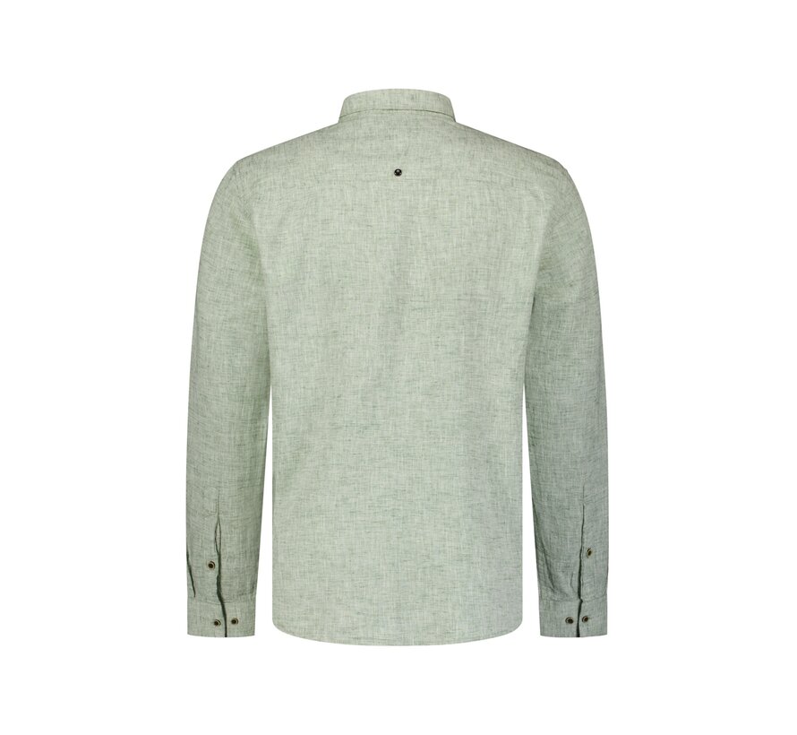 No Excess Shirt Two Tone With Linen Green (31470223 - 050)