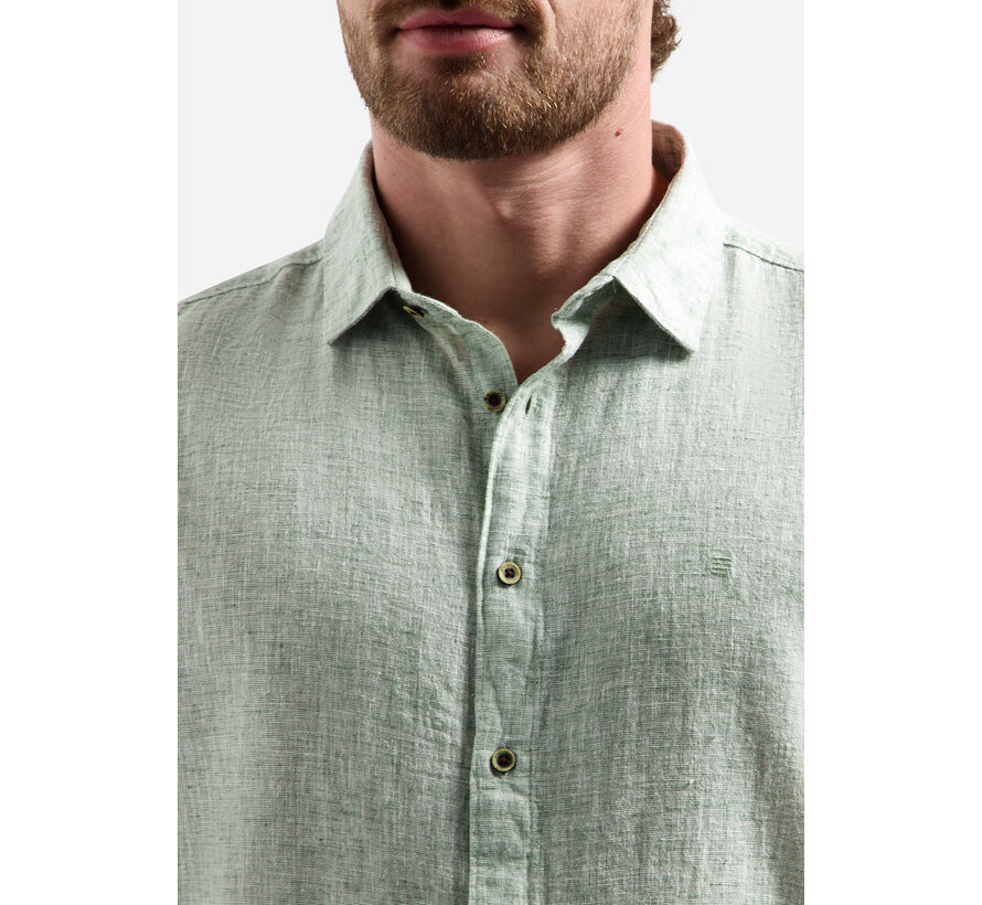 No Excess Shirt Two Tone With Linen Green (31470223 - 050)