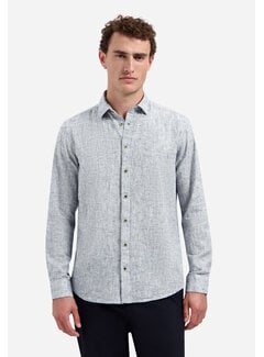 No Excess No Excess Shirt Two Tone With Linen Indigo Blue (31470223 - 136)