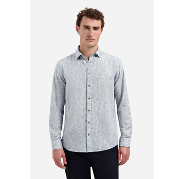 No Excess No Excess Shirt Two Tone With Linen Indigo Blue (31470223 - 136)