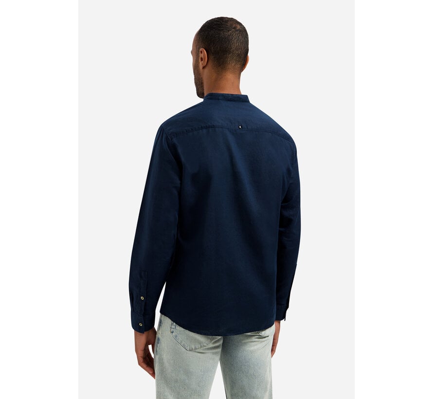 No Excess Shirt With Linen Granddad Night (31470218SN - 078)