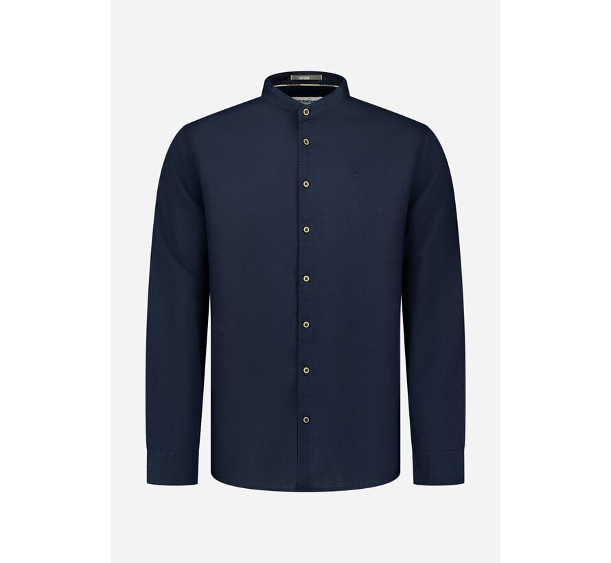 No Excess Shirt With Linen Granddad Night (31470218SN - 078)