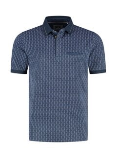 Fellows United Fellows United Polo Minimal Geomatric Rotary Print Navy (6.1631 - 110)