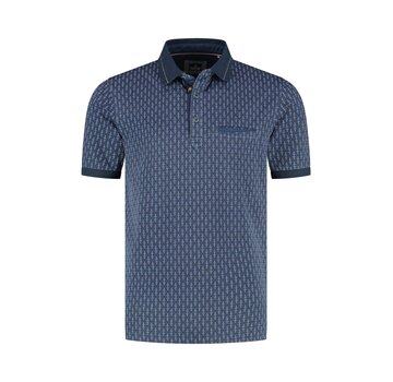 Fellows United Fellows United Polo Minimal Geomatric Rotary Print Navy (6.1631 - 110)