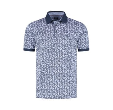 Fellows United Fellows United Polo Two Tone Fabric With Leaf Print (61.3633 - 110)