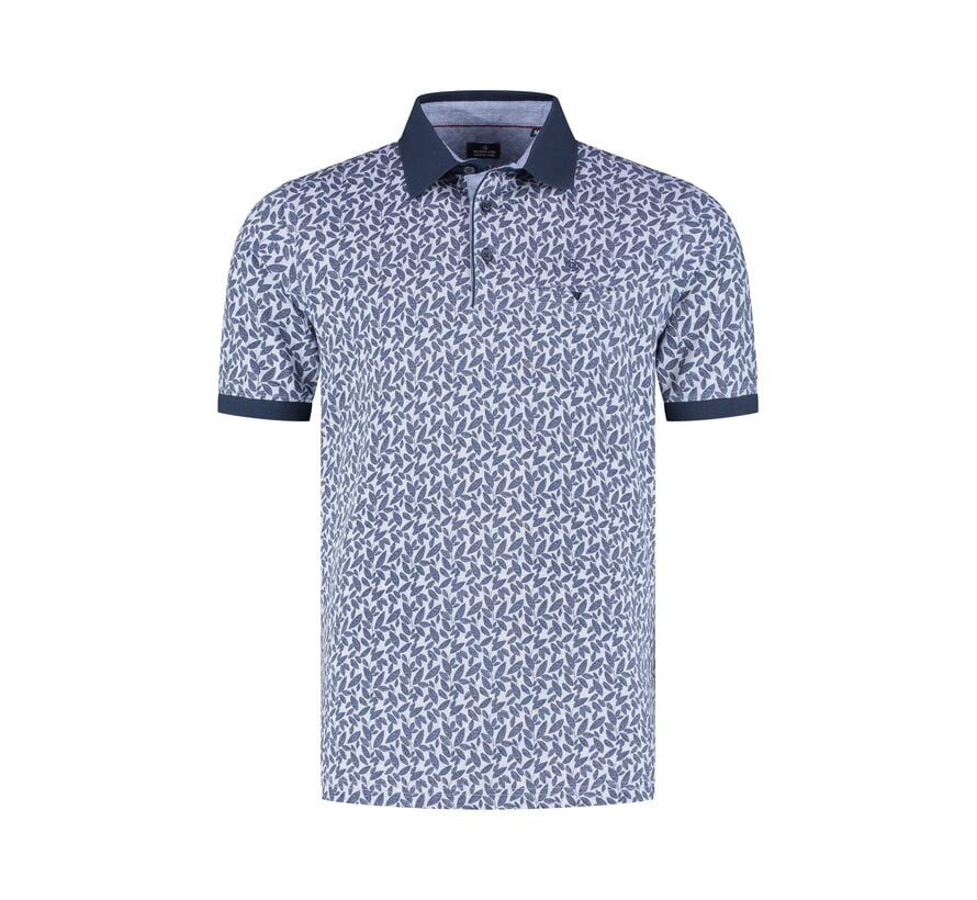Fellows United Polo Two Tone Fabric With Leaf Print (61.3633 - 110)