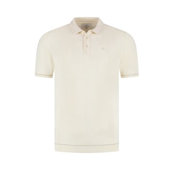 Fellows United Fellows United Polo Premium Contrast Jaquard Dots White (61.3660 - 104)