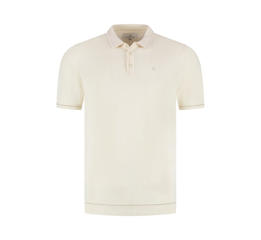 Fellows United Polo Premium Contrast Jaquard Dots White (61.3660 - 104)