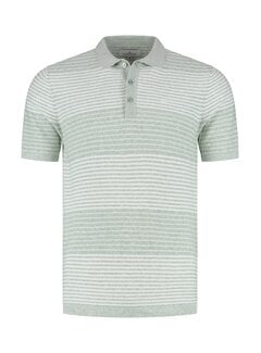 Fellows United Fellows United Polo Premium Stripes Light Green (61.3667 - 178)