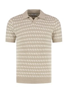 Fellows United Fellows United Polo Premium Jacquard Mid Brown (61.3669 - 145)