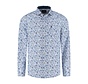 Fellows United Overhemd Lange Mouw Mini Flowers Mid Blue (61.6528 - 116)