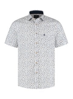 Fellows United Fellows United Overhemd Korte Mouw Flowers Oker (61.6604 - 151)