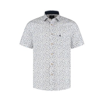 Fellows United Fellows United Overhemd Korte Mouw Flowers Oker (61.6604 - 151)