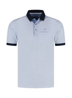 Fellows United Fellows United Polo Tile All Over Print Mid Blue (61.3624 - 116)