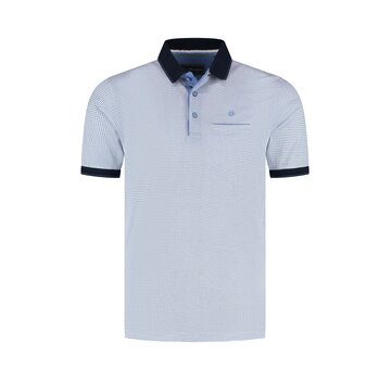 Fellows United Fellows United Polo Tile All Over Print Mid Blue (61.3624 - 116)