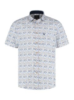 Fellows United Fellows United Overhemd Korte Mouw Galaxy Mid Blue (61.6622 - 116)