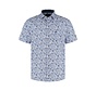 Fellows United Korte Mouw Overhemd Mini Flower Mid Blue (61.6628 - 116)