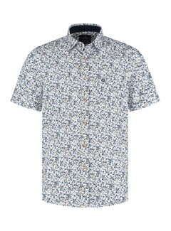 Fellows United Fellows United Korte Mouw Overhemd Mini Flower Oker (61.6628 - 151)