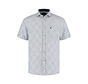 Fellows United Korte Mouw Overhemd August Linen Navy (61.6634 - 110)