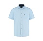 Fellows United Korte Mouw Overhemd Cotton/Linen Mid Blue (61.6637 - 116)