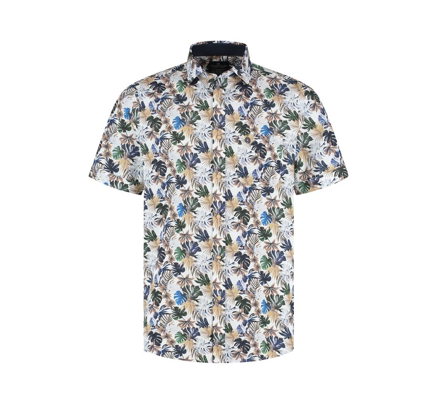 Fellows United Korte Mouw Overhemd Amazon Green Moss (61.6640 - 173)