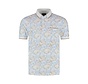Fellows United Polo Lotus Leaf Print Mid Blue (61.3642 - 116)