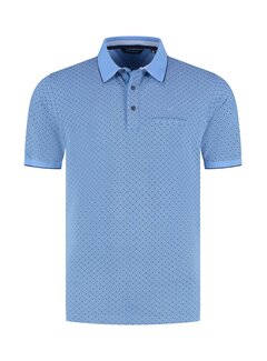 Fellows United Fellows United Polo Square 2 Rotary Print Mid Blue (61.3605 - 116)