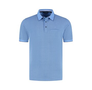 Fellows United Fellows United Polo Square 2 Rotary Print Mid Blue (61.3605 - 116)