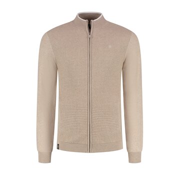 Fellows United Fellows United Vest Cardigan Structure And Plated Front Beige (61.1106 - 146)