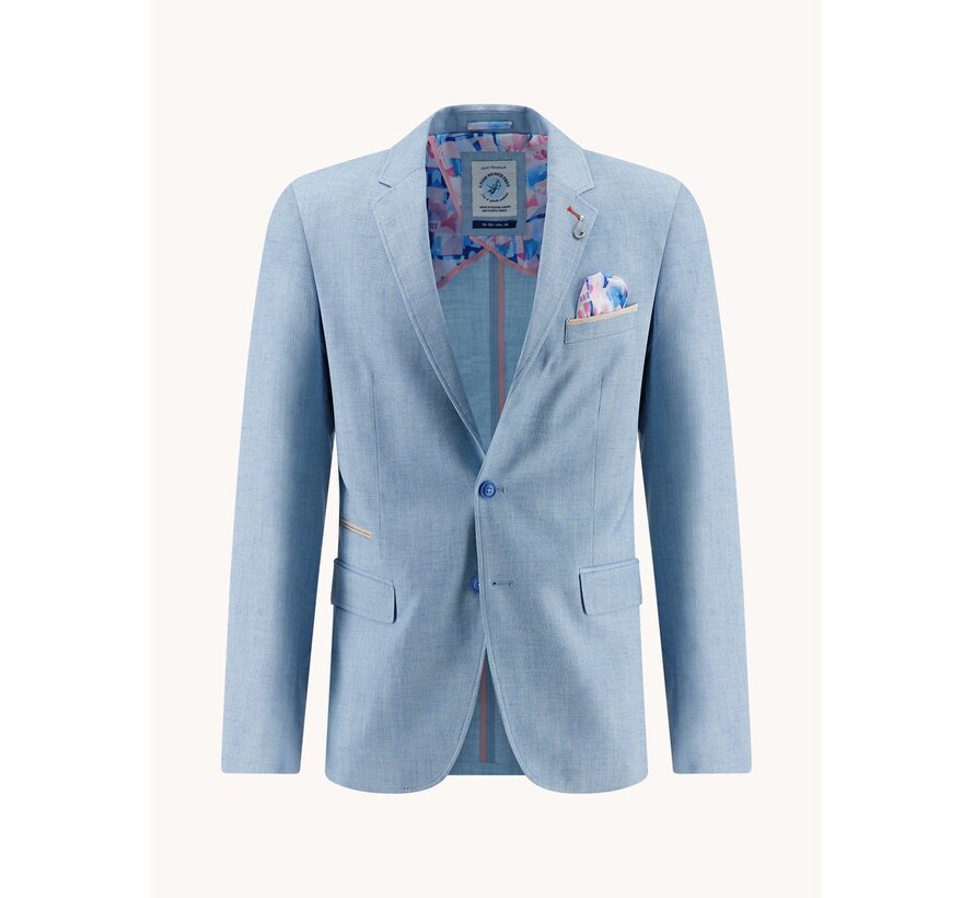 A Fish Named Fred Colbert Linen Look Aqua Blue (33.105 - 603)