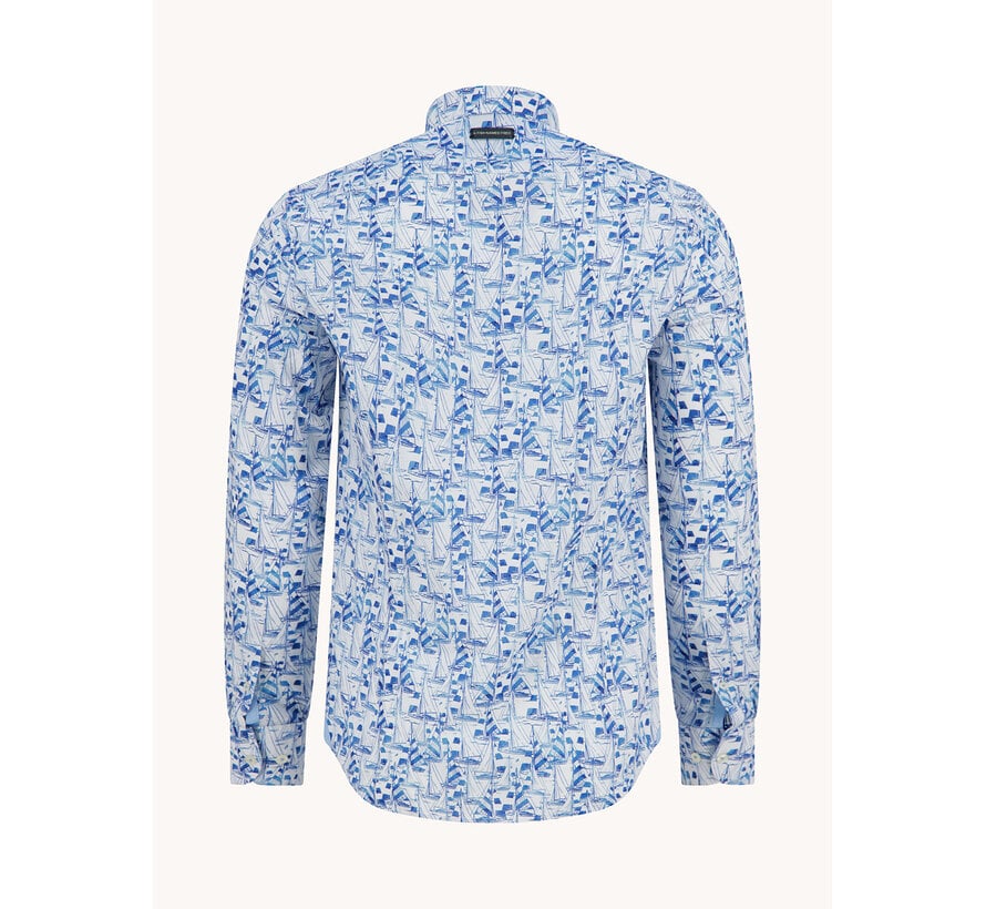 A Fish Named Fred Overhemd Sailing Boats Light Blue (33.004 - 610)