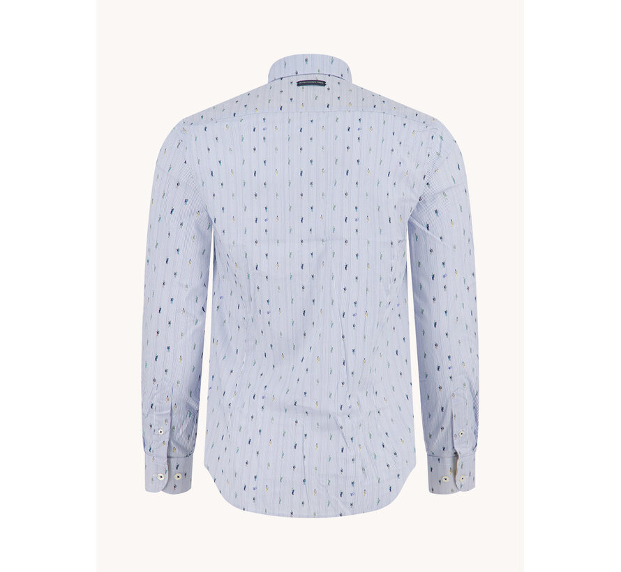 A Fish Named Fred Overhemd Van Gogh Pattern Jeans Blue (33.035 - 608)