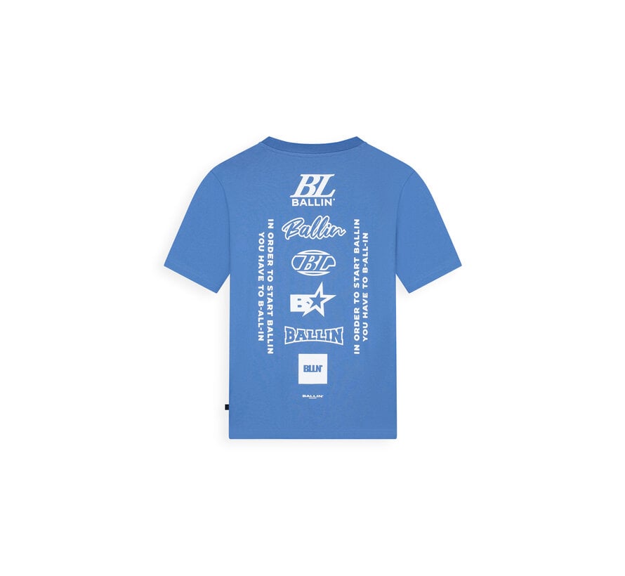Ballin T-shirt Stacked Logo Faded Cobalt (26019107 - 12)